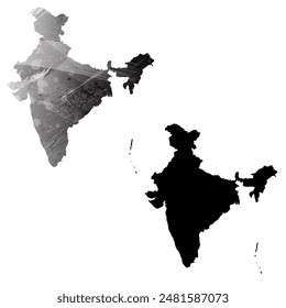 Mapa de Vector detallado. India.