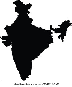 High detailed vector map - India