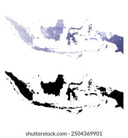 High detailed vector map. Indonesia.