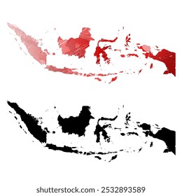 High detailed vector map. Indonesia.