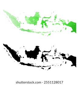 High detailed vector map. Indonesia.