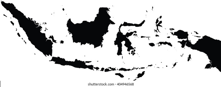 High detailed vector map - Indonesia
