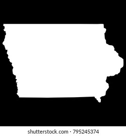 High detailed vector map - Iowa