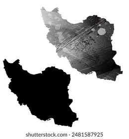 High detailed vector map. Iran.