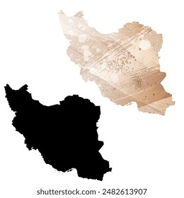 High detailed vector map. Iran.
