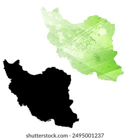 High detailed vector map. Iran.