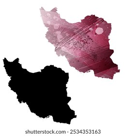 Mapa vetorial altamente detalhado. Irã.