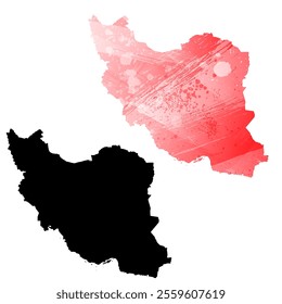 High detailed vector map. Iran.