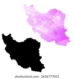 High detailed vector map. Iran.