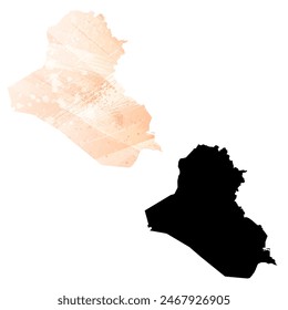 Mapa de Vector detallado. Irak.