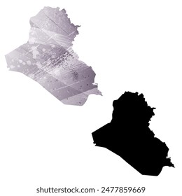 Mapa de Vector detallado. Irak.