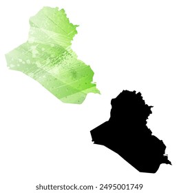 Mapa de Vector detallado. Irak.