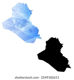 Detaillierte Vektorkarte mit hoher Auflösung. Irak.