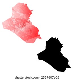 High detailed vector map. Iraq.