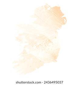 High detailed vector map. Ireland. Watercolor style. Biscuit color. Pastel yellow color.