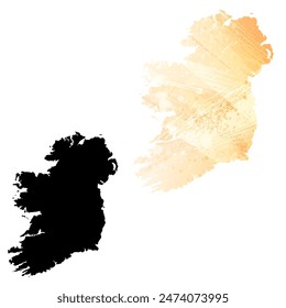 Mapa de Vector detallado. Irlanda.