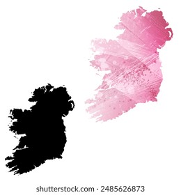 High detailed vector map. Ireland.