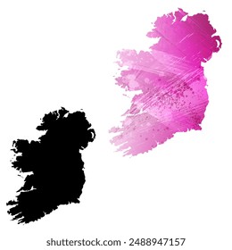 Mapa de Vector detallado. Irlanda.