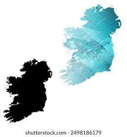 Alto mapa de Vector detallado. Irlanda.