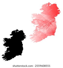 High detailed vector map. Ireland.