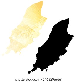 High detailed vector map. Isle of Man.