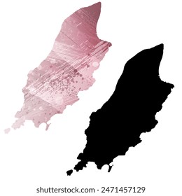 Mapa de Vector detallado. Isla de Man.