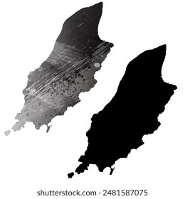 Mapa de Vector detallado. Isla de Man.