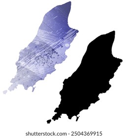 High detailed vector map. Isle of Man.