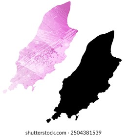 High detailed vector map. Isle of Man.