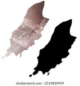 Mapa vetorial altamente detalhado. Ilha de Man.