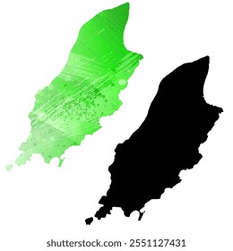 High detailed vector map. Isle of Man.