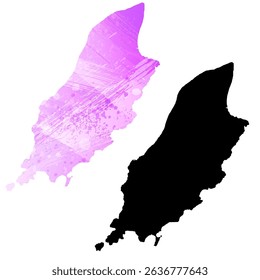 High detailed vector map. Isle of Man.