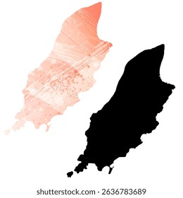 High detailed vector map. Isle of Man.