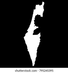 High detailed vector map - Israel