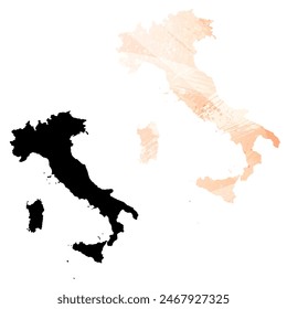 High detailed vector map. Italy.