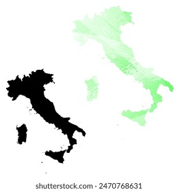 High detailed vector map. Italy.