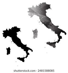 High detailed vector map. Italy.