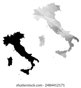 Mapa de Vector detallado. Italia.