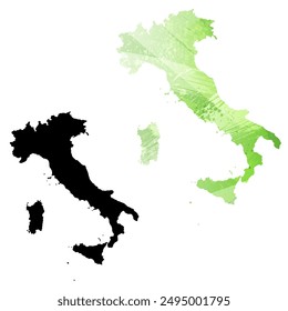 High detailed vector map. Italy.