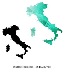 Alto mapa de Vector detallado. Italia.