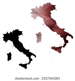 High detailed vector map. Italy.