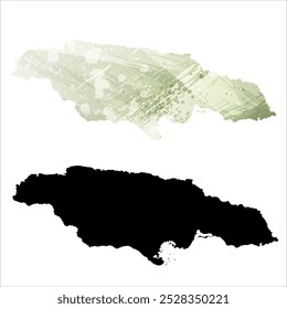 Mapa vetorial altamente detalhado. Jamaica.