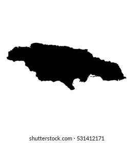 High detailed vector map of Jamaica. Vector eps10