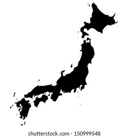 High detailed vector map - Japan  - Shutterstock ID 150999548
