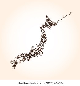 High detailed vector map - Japan