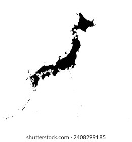 High detailed vector map. Japan. New 2024.