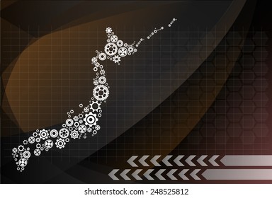 High detailed vector map - Japan