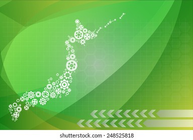 High detailed vector map - Japan