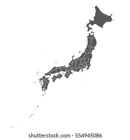 High detailed vector map - Japan