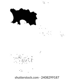 High detailed vector map. Jersey. New 2024.